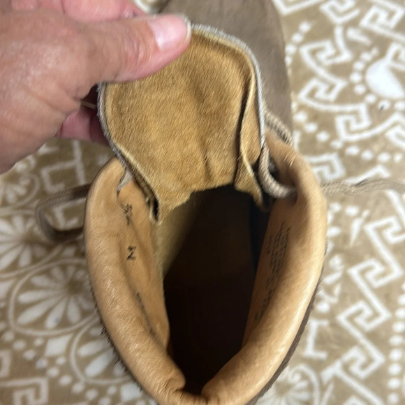 Vintage Vasque Womens Sz 7.5M Hiking Boot Beige Suede Skywalk 7546 Made in Italy - Picture 8 of 10